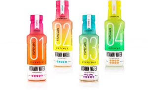 Vitamin Water Bottle Collection PNG Image