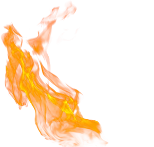 Vivid Orange Flameon Black PNG Image