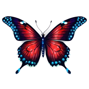 Vivid Red Butterfly Clipart Png 80 PNG Image