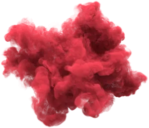 Vivid Red Smoke Cloud PNG Image