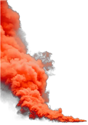 Vivid Red Smoke Plume PNG Image