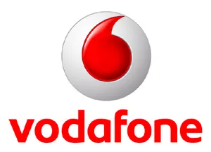 Vodafone Logo Redand White PNG Image