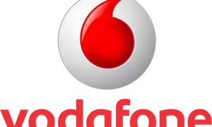 Vodafone Logo Redand White PNG Image