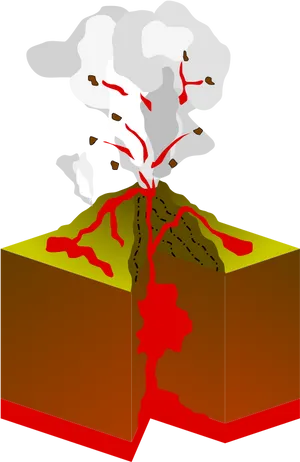 Volcanic_ Eruption_ Cross_ Section_ Illustration.png PNG Image