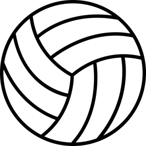 Volleyball Clipart Outline PNG Image