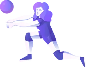 Volleyball_ Player_ Bump_ Pass_ Clipart PNG Image