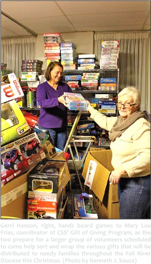 Volunteers Organizing Donated Toys PNG Image