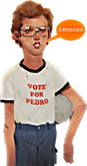 Votefor Pedro Awesome Character PNG Image