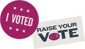 Voting Awareness Stickers PNG Image