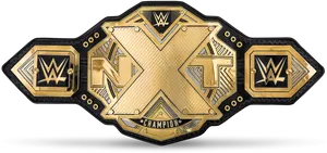 W W E N X T Championship Belt PNG Image