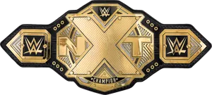 W W E N X T Championship Belt PNG Image