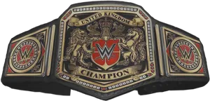 W W E United Kingdom Championship Belt PNG Image