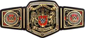 W W E United Kingdom Championship Belt PNG Image