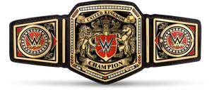 W W E United Kingdom Championship Belt PNG Image