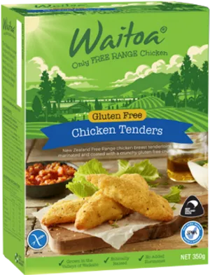 Waitoa Gluten Free Chicken Tenders Box PNG Image