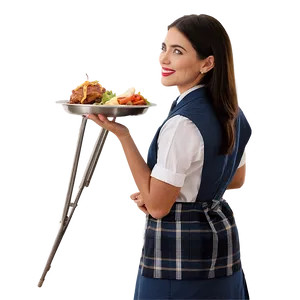 Waitress Serving Food Png Icp88 PNG Image