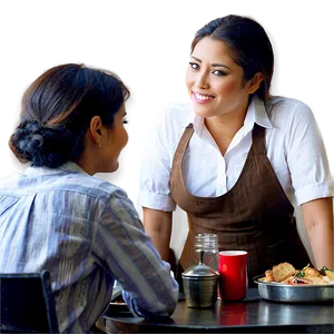 Waitress With Customers Png 06272024 PNG Image