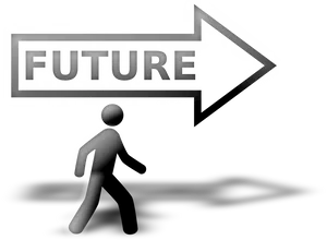 Walking Towards Future Sign PNG Image