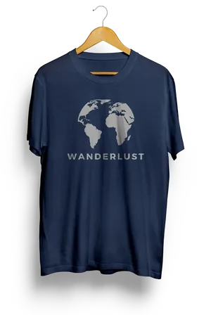 Wanderlust T Shirton Hanger PNG Image