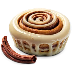 Warm Cinnamon Roll Dessert Png Iau19 PNG Image