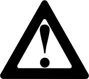 Warning Exclamation Sign Black Background PNG Image