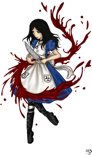 Warrior Alicein Wonderland PNG Image