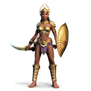 Warrior Goddess Artwork Png Bih34 PNG Image