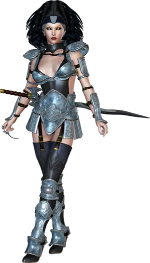 Warrior Woman Fantasy Armor PNG Image