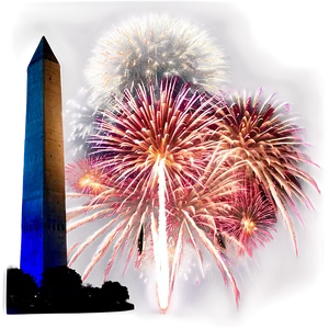 Washington Monument Fireworks Celebration Png 06202024 PNG Image