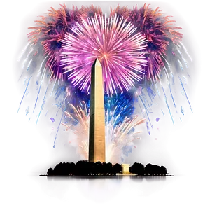 Washington Monument Fireworks Celebration Png Spy25 PNG Image