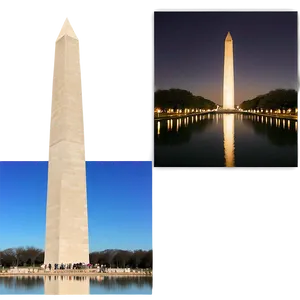 Washington Monument Reflection Pool View Png 06202024 PNG Image