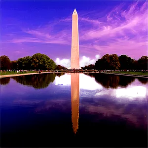 Washington Monument Reflection Pool View Png Haq PNG Image