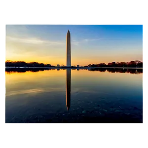 Washington Monument Reflection Pool View Png Mre64 PNG Image