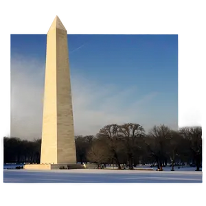 Washington Monument Snowy Scene Png 36 PNG Image