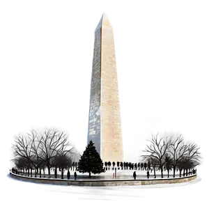 Washington Monument Snowy Scene Png Vkp PNG Image