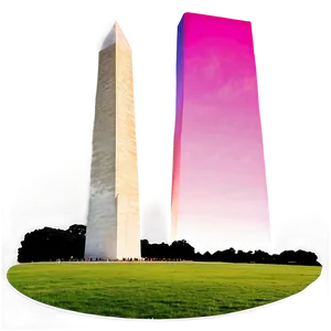 Washington Monument Sunset Background Png Fto PNG Image