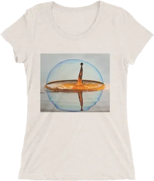 Water Drop Impacton T Shirt PNG Image