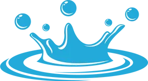 Water Drop Splash Vector PNG Image