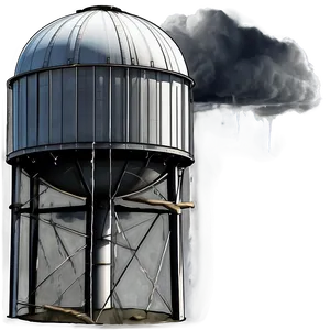 Water Tower Storm Clouds Png Dhb PNG Image