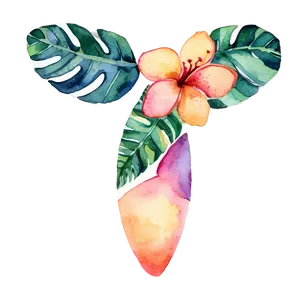 Watercolor Aloha Print Png Wre PNG Image