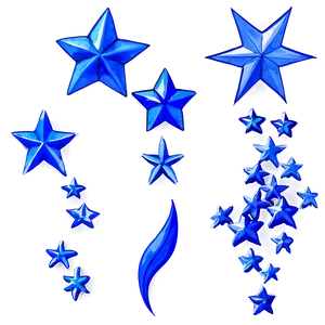 Watercolor Blue Stars Png Bra PNG Image