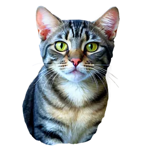 Watercolor Cat Face Png Jhi PNG Image