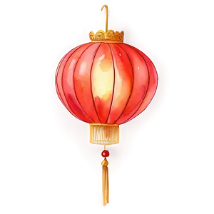 Watercolor Chinese Lantern Png 60 PNG Image