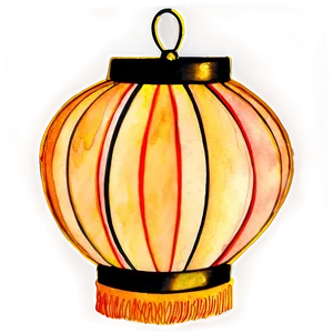 Watercolor Chinese Lantern Png Aec PNG Image