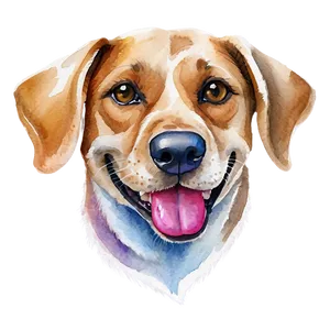 Watercolor Dog Face Painting Png Nom23 PNG Image