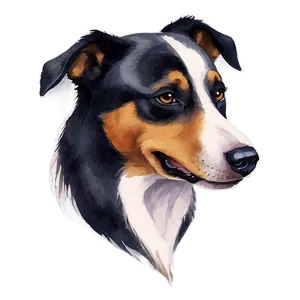 Watercolor Dog Head Art Png 32 PNG Image