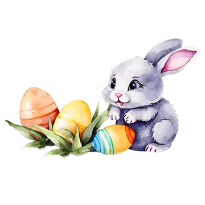 Watercolor Easter Bunny Png Nbe PNG Image