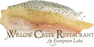 Watercolor Flounder Willow Creek Restaurant Logo PNG Image