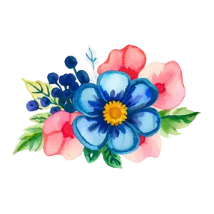 Watercolor Flower Cricut Svg Png 06282024 PNG Image