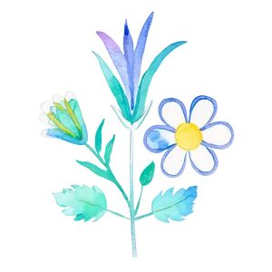 Watercolor Flower Cricut Svg Png 9 PNG Image